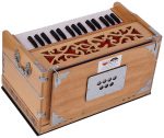 OM Harmonium Mini Magic By Kaayna Musicals, 4 Stop- 2 Main & 2 Drone, 2&frac34; Octave, Teak Colour, Gig Bag , Bass/Male- 440 Hz - Image 11