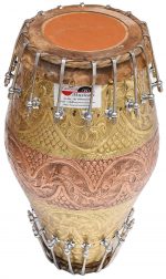 Designer Khol Drums -Brass & Copper-Bolt Tuned, Special Hand Made Skin, Double Color, Gig Bag - Image 10
