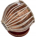 Ganesha Kalash Tabla Drum Set, 4 Kg Heavy Designer Copper Bayan, Antique Finish, Shesham Wood Dayan, Hand Made Drum Skins, Camel Leather Straps to Tune, Comes with Tuning Hammer, Gig Bag, Cushion & Cover - Image 10