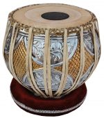 Tabla Drum Set, 2.5 Kg Double Color Brass Bayan, Sheesham Wood Dayan, Hand Made Nice Sounding Drum Heads, Leather Straps to Tune, Long Life, Comes with Tuning Hammer, Gig Bag, Cushion & Cover… - Image 10