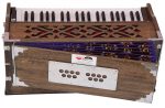 Harmonium Pro Grade By Kaayna Musicals, 11 Stop- 6 Main & 5 Drone, 3&frac12; Octaves, Dark Oak Finish, Flower Bellow, Coupler, Gig Bag &ndash; 440 Hz - Image 11