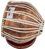 Ganesha Kalash Tabla Drum Set, 4 Kg Heavy Designer Copper Bayan, Antique Finish, Shesham Wood Dayan, Hand Made Drum Skins, Camel Leather Straps to Tune, Comes with Tuning Hammer, Gig Bag, Cushion & Cover - Image 11