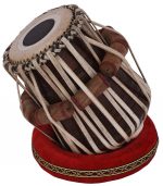 Tabla Drum Set, 2.5 Kg Red Painted Designer Brass Bayan, Beautiful Look, Sheesham Wood Dayan, Hand Made Drum Skin, Camel Leather Strap to Tune, Comes with Tuning Hammer, Gig Bag, Cushion & Cover - Image 15