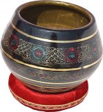 Tabla Drum Set, 3 Kg Black Painted Designer Brass Bayan, Beautiful Look, Sheesham Wood Dayan, Hand Made Drum Skin, Camel Leather Strap to Tune, Comes with Tuning Hammer, Gig Bag, Cushion & Cover - Image 11