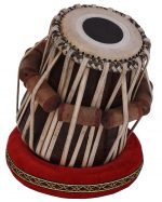 Tabla Drum Set, 2.5 Kg Red Painted Designer Brass Bayan, Beautiful Look, Sheesham Wood Dayan, Hand Made Drum Skin, Camel Leather Strap to Tune, Comes with Tuning Hammer, Gig Bag, Cushion & Cover - Image 17