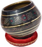 Tabla Drum Set, 3 Kg Black Painted Designer Brass Bayan, Beautiful Look, Sheesham Wood Dayan, Hand Made Drum Skin, Camel Leather Strap to Tune, Comes with Tuning Hammer, Gig Bag, Cushion & Cover - Image 13