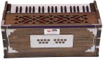 Harmonium Pro Grade By Kaayna Musicals, 11 Stop- 6 Main & 5 Drone, 3&frac12; Octaves, Dark Oak Finish, Flower Bellow, Coupler, Gig Bag &ndash; 440 Hz - Image 14