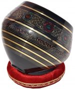 Tabla Drum Set, 3 Kg Black Painted Designer Brass Bayan, Beautiful Look, Sheesham Wood Dayan, Hand Made Drum Skin, Camel Leather Strap to Tune, Comes with Tuning Hammer, Gig Bag, Cushion & Cover - Image 14