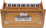 OM Safri Harmonium- 3&frac12; Octave By Kaayna Musicals-Portable, Traveler, Baja, 9 Stops- 4 Drone, Bass/Male Reeds, Teak Color, Gig Bag, Tuning: 440Hz - Image 15