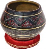 Tabla Drum Set, 3 Kg Black Painted Designer Brass Bayan, Beautiful Look, Sheesham Wood Dayan, Hand Made Drum Skin, Camel Leather Strap to Tune, Comes with Tuning Hammer, Gig Bag, Cushion & Cover - Image 16