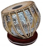 Tabla Drum Set, 2.5 Kg Double Color Brass Bayan, Sheesham Wood Dayan, Hand Made Nice Sounding Drum Heads, Leather Straps to Tune, Long Life, Comes with Tuning Hammer, Gig Bag, Cushion & Cover… - Image 16