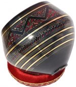 Tabla Drum Set, 3 Kg Black Painted Designer Brass Bayan, Beautiful Look, Sheesham Wood Dayan, Hand Made Drum Skin, Camel Leather Strap to Tune, Comes with Tuning Hammer, Gig Bag, Cushion & Cover - Image 18