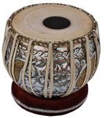 Tabla Drum Set, 2.5 Kg Double Color Brass Bayan, Sheesham Wood Dayan, Hand Made Nice Sounding Drum Heads, Leather Straps to Tune, Long Life, Comes with Tuning Hammer, Gig Bag, Cushion & Cover… - Image 15