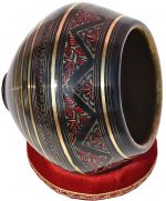 Tabla Drum Set, 3 Kg Black Painted Designer Brass Bayan, Beautiful Look, Sheesham Wood Dayan, Hand Made Drum Skin, Camel Leather Strap to Tune, Comes with Tuning Hammer, Gig Bag, Cushion & Cover - Image 19