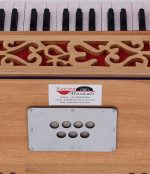 OM Harmonium Mini Magic By Kaayna Musicals, 4 Stop- 2 Main & 2 Drone, 2&frac34; Octave, Teak Colour, Gig Bag , Bass/Male- 440 Hz - Image 14