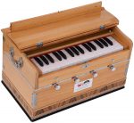 OM Harmonium Mini Magic By Kaayna Musicals, 4 Stop- 2 Main & 2 Drone, 2&frac34; Octave, Teak Colour, Gig Bag , Bass/Male- 440 Hz - Image 3