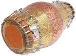 Designer Khol Drums -Brass & Copper-Bolt Tuned, Special Hand Made Skin, Double Color, Gig Bag