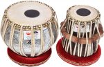 Ganesha Kalash Tabla Drum Set, 4 Kg Heavy Designer Copper Bayan, Sheesham Wood Dayan, Hand Made Drum Skins, Camel Leather Straps to Tune, Comes with Tuning Hammer, Gig Bag, Cushion & Cover - Image 2