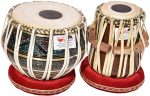 Tabla Drum Set, 3 Kg Black Painted Designer Brass Bayan, Beautiful Look, Sheesham Wood Dayan, Hand Made Drum Skin, Camel Leather Strap to Tune, Comes with Tuning Hammer, Gig Bag, Cushion & Cover - Image 3