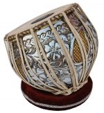 Tabla Drum Set, 2.5 Kg Double Color Brass Bayan, Sheesham Wood Dayan, Hand Made Nice Sounding Drum Heads, Leather Straps to Tune, Long Life, Comes with Tuning Hammer, Gig Bag, Cushion & Cover… - Image 14