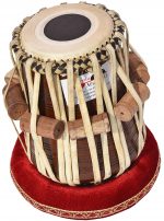 Tabla Drum Set, 3 Kg Black Painted Designer Brass Bayan, Beautiful Look, Sheesham Wood Dayan, Hand Made Drum Skin, Camel Leather Strap to Tune, Comes with Tuning Hammer, Gig Bag, Cushion & Cover - Image 23