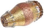 Designer Khol Drums -Brass & Copper-Bolt Tuned, Special Hand Made Skin, Double Color, Gig Bag - Image 3