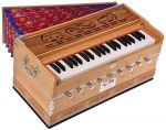Harmonium Pro Grade By Kaayna Musicals, 9 Stops- 5 Main, 4 Drone, 3&frac12; Octaves, Teak Color, Beautiful Bellow, Coupler, Gig Bag &ndash; 440 Hz