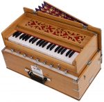 OM Safri Harmonium- 3&frac12; Octave By Kaayna Musicals-Portable, Traveler, Baja, 9 Stops- 4 Drone, Bass/Male Reeds, Teak Color, Gig Bag, Tuning: 440Hz - Image 5