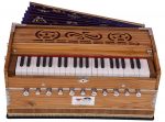 Harmonium Teak Wood By Kaayna Musicals, 11 Stops- 6 Main & 5 Drone, 3&frac12; Octaves, Coupler, Natural Wood Color, Gig Bag, Bass/Male Reed- 440 Hz - Image 5