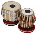 Tabla Drum Set, 2.5 Kg Double Color Brass Bayan, Sheesham Wood Dayan, Hand Made Nice Sounding Drum Heads, Leather Straps to Tune, Long Life, Comes with Tuning Hammer, Gig Bag, Cushion & Cover… - Image 6