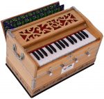 OM Harmonium Mini Magic By Kaayna Musicals, 4 Stop- 2 Main & 2 Drone, 2&frac34; Octave, Teak Colour, Gig Bag , Bass/Male- 440 Hz - Image 8