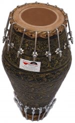Designer Brass Khol Drums -Bolt Tuned, Special Hand Made Skin, Antique Finish, Gig Bag - Image 7