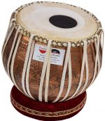 Ganesha Kalash Tabla Drum Set, 4 Kg Heavy Designer Copper Bayan, Antique Finish, Shesham Wood Dayan, Hand Made Drum Skins, Camel Leather Straps to Tune, Comes with Tuning Hammer, Gig Bag, Cushion & Cover - Image 7