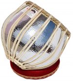 Tabla Drum Set- 5Kg Copper Bayan, Without Joint, Shesham Wood Dayan, Hand Made Drum Skin, Leather Strap to Tune, Long Life, Comes with Tuning Hammer, Gig Bag, Cushion & Cover - Image 7