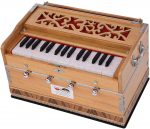 OM Harmonium Mini Magic By Kaayna Musicals, 4 Stop- 2 Main & 2 Drone, 2&frac34; Octave, Teak Colour, Gig Bag , Bass/Male- 440 Hz - Image 9