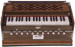 Harmonium Pro Grade By Kaayna Musicals, 11 Stop- 6 Main & 5 Drone, 3&frac12; Octaves, Dark Oak Finish, Flower Bellow, Coupler, Gig Bag &ndash; 440 Hz - Image 8