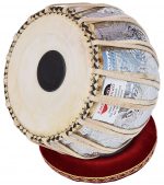 Ganesha Kalash Tabla Drum Set, 4 Kg Heavy Designer Copper Bayan, Sheesham Wood Dayan, Hand Made Drum Skins, Camel Leather Straps to Tune, Comes with Tuning Hammer, Gig Bag, Cushion & Cover - Image 8