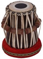 Tabla Drum Set, 2.5 Kg Red Painted Designer Brass Bayan, Beautiful Look, Sheesham Wood Dayan, Hand Made Drum Skin, Camel Leather Strap to Tune, Comes with Tuning Hammer, Gig Bag, Cushion & Cover - Image 13