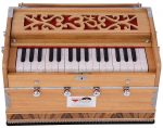 OM Harmonium Mini Magic By Kaayna Musicals, 4 Stop- 2 Main & 2 Drone, 2&frac34; Octave, Teak Colour, Gig Bag , Bass/Male- 440 Hz - Image 10