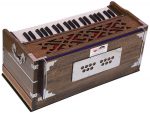 Harmonium Pro Grade By Kaayna Musicals, 11 Stop- 6 Main & 5 Drone, 3&frac12; Octaves, Dark Oak Finish, Flower Bellow, Coupler, Gig Bag &ndash; 440 Hz - Image 9