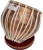 Ganesha Kalash Tabla Drum Set, 4 Kg Heavy Designer Copper Bayan, Antique Finish, Shesham Wood Dayan, Hand Made Drum Skins, Camel Leather Straps to Tune, Comes with Tuning Hammer, Gig Bag, Cushion & Cover - Image 9