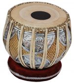 Tabla Drum Set, 2.5 Kg Double Color Brass Bayan, Sheesham Wood Dayan, Hand Made Nice Sounding Drum Heads, Leather Straps to Tune, Long Life, Comes with Tuning Hammer, Gig Bag, Cushion & Cover… - Image 9