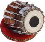Tabla Drum Set-16 Bolt Tuned, 2.5 Kg Brass Bayan, Chrome Finish, Sheesham Wood Dayan, Hand Made Drum Skin, Easy to Tune Or Replace The Skin, Tuning Hammer, Gig Bag, Cushion & Cover - Image 9