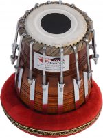 Tabla Drum Set-16 Bolt Tuned, 2.5 Kg Brass Bayan, Chrome Finish, Sheesham Wood Dayan, Hand Made Drum Skin, Easy to Tune Or Replace The Skin, Tuning Hammer, Gig Bag, Cushion & Cover - Image 10