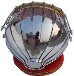 Tabla Drum Set-16 Bolt Tuned, 2.5 Kg Brass Bayan, Chrome Finish, Sheesham Wood Dayan, Hand Made Drum Skin, Easy to Tune Or Replace The Skin, Tuning Hammer, Gig Bag, Cushion & Cover - Image 5